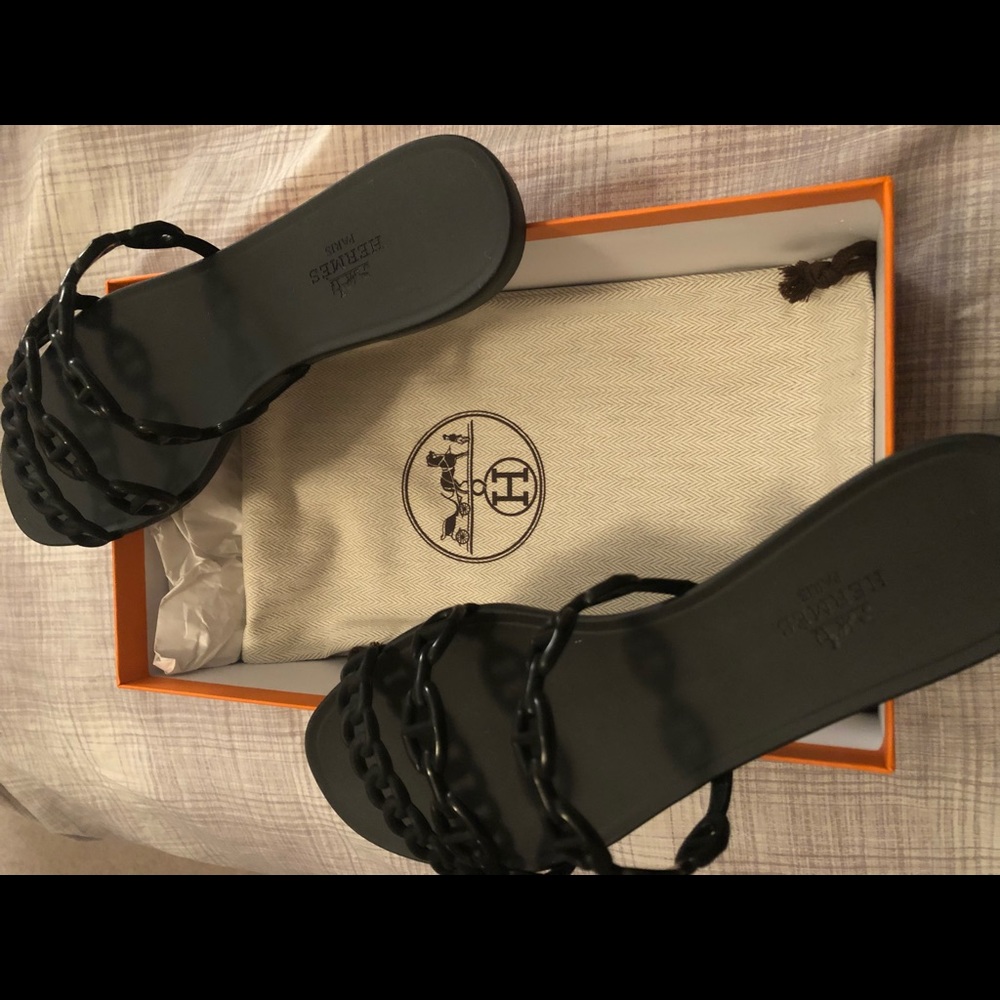 BNWOT Hermès Rubber Chaine d’ Ancre Rivage Sandal